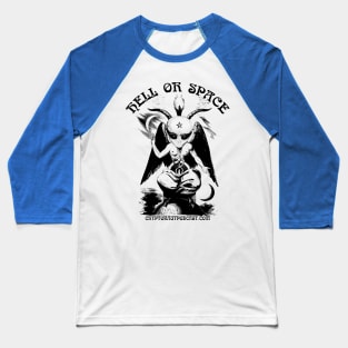 Hell Or Space - Alien Baphomet Baseball T-Shirt